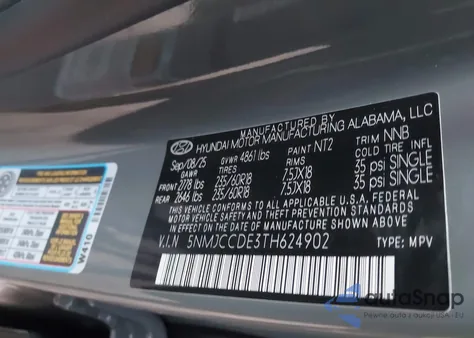 2026 Hyundai Tucson Sel Premium from USA, damaged, VIN 5NMJCCDE3TH624902